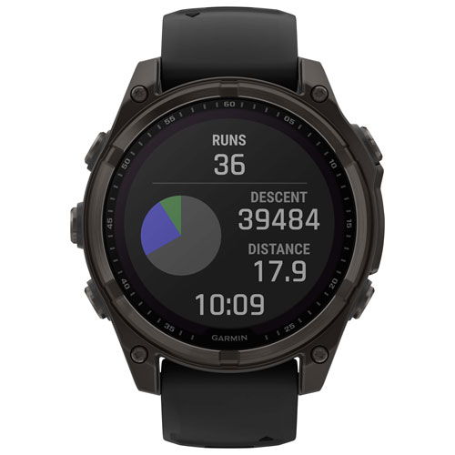Garmin fēnix 8 47mm Sapphire Solar Bluetooth Multisport Smartwatch - Black/Carbon Grey