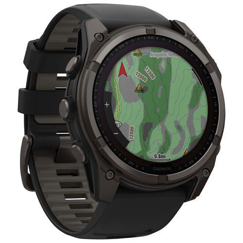 Garmin fēnix 8 51mm Sapphire Solar Bluetooth Multisport Smartwatch - Black/Carbon Grey