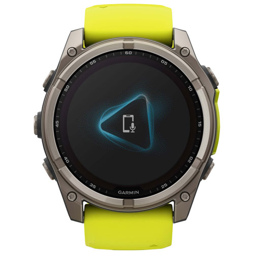 Garmin fēnix 8 51mm Sapphire Solar Bluetooth Multisport Smartwatch - Amp Yellow/Graphite/Carbon Grey