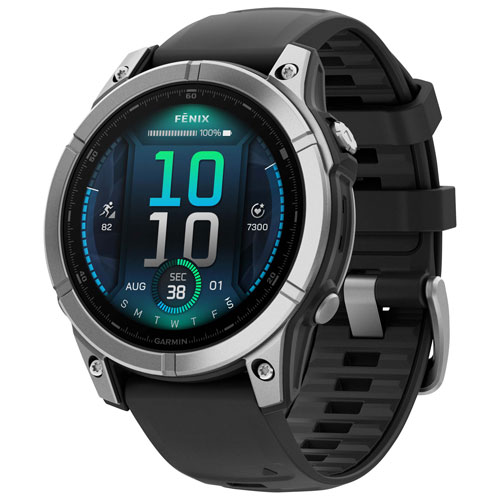 Garmin f nix E 47mm AMOLED Bluetooth Multisport Smartwatch Black Carbon Grey