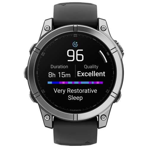 Garmin fēnix E 47mm AMOLED Bluetooth Multisport Smartwatch - Black/Carbon Grey