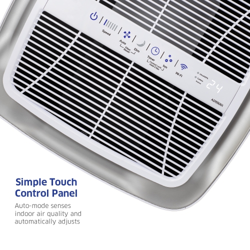 Purificateur d'air 4-en-1 intelligent AIRDOCTOR AD5500i pour très grands espaces, filtres UltraHEPA, filtre au charbon et à COV, élimine les