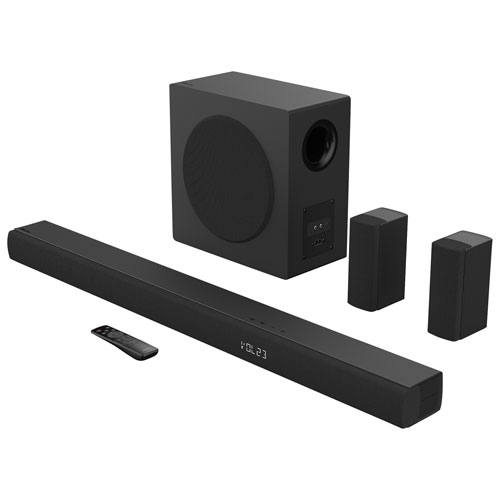 Barre de son 5.1.2 canaux Dolby Atmos de 580 W AX5100Q de Hisense avec haut-parleur d'extrêmes graves sans fil