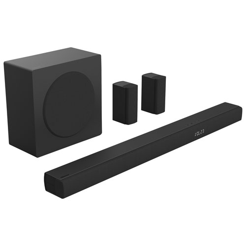 Barre de son 5.1 canaux Dolby Atmos de 580 W AX5100Q de Hisense avec haut-parleur d'extrêmes graves sans fil