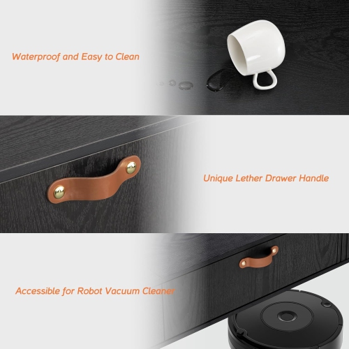 FITUEYES Black Floating TV Stand,70" Modern Media Console Entertainment Center with 3 Flip-Down Doors for Living Room, Bedroom