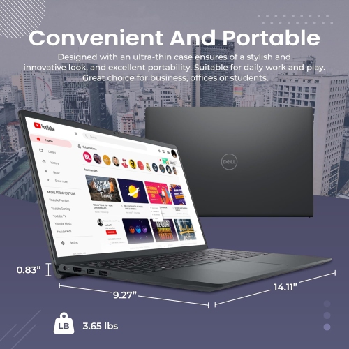 Dell Inspiron 15.6" FHD Touchscreen Laptop, Intel i7-1255U, 2.28TB Storage(2TB SSD+288GB Docking Station Set), 32GB RAM, Intel Iris Xe Graphics,