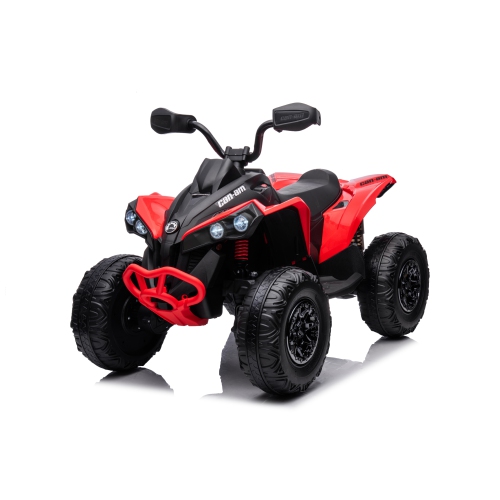 24V Can Am Renegade ATV for 3-7yrs - LED, MP3/USB/Radio, Bluetooth, Leather Seat, Safe Fun.