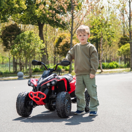 24V Can Am Renegade ATV for 3-7yrs - LED, MP3/USB/Radio, Bluetooth, Leather Seat, Safe Fun.