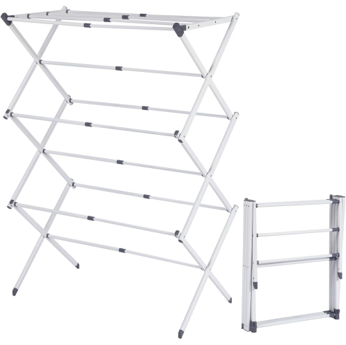 Stanz Large Expandable Clothes Drying Rack Fold Away Laundry Rack