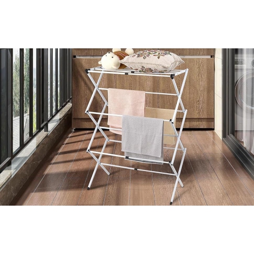 Stanz Large Expandable Clothes Drying Rack Fold Away Laundry Rack