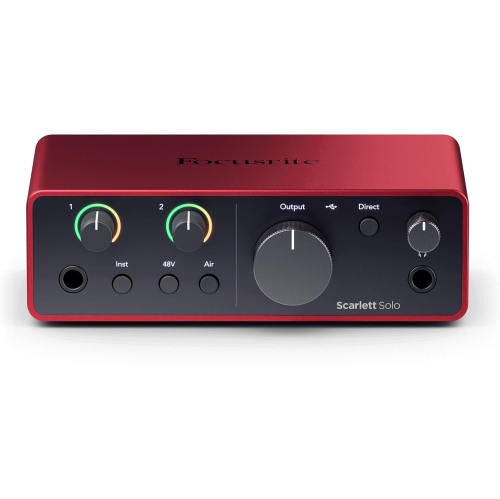 FOCUSRITE  Scarlett Solo 4Th Gen USB Audio Interface, for The Guitarist, Vocalist, Or Producer