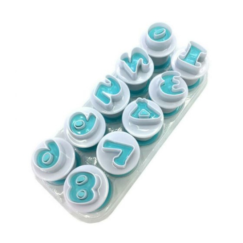 Alphabet Number Letter Mould-10 Number Cookie Stamps Set - Perfect for Fun Baking