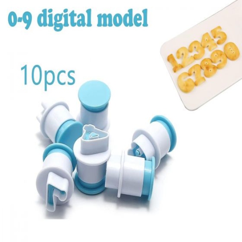 Alphabet Number Letter Mould-10 Number Cookie Stamps Set - Perfect for Fun Baking