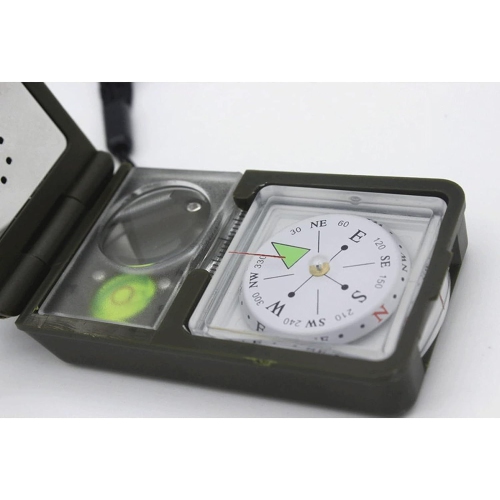 10-in-1 Tactical Survival Tool With Compass Whistle, Shockproof Hiking Navigation Compass, for Hiking Camping Climbing Exploring Outdoor Activities