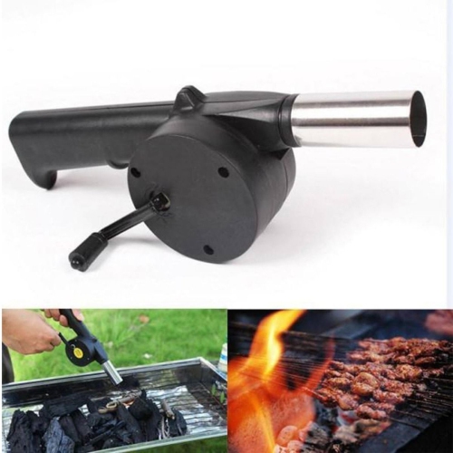Portable Hand-Operated Blower BBQ Hand Crank Air Blower Fan for Charcoal Grill BBQ Campfire Fireplace for BBQ Picnic Outdoor Camping Charcoal