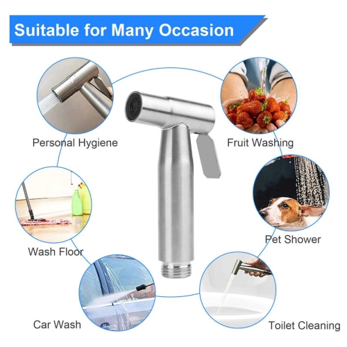 Stainless Steel Toilet Spray With Spring Hose