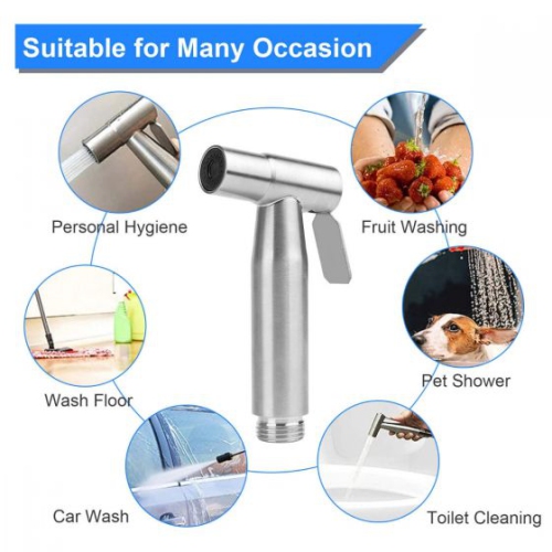 Stainless Steel Toilet Spray With Spring Hose