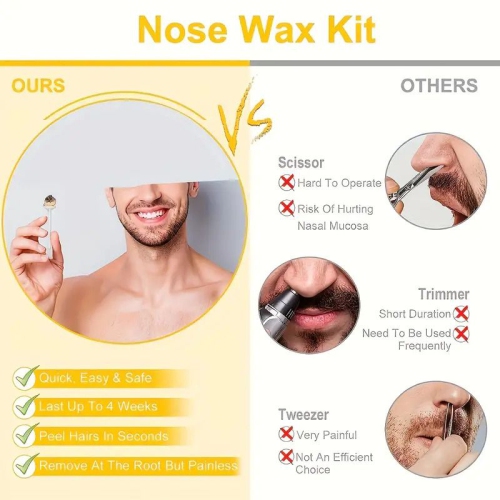 ISTAR Painless Nose Hair Removal Wax Nose Wax Nostril Cleaning Depilation Paper-Free Wax Cleaning Hair Wax & Women Nose Kit