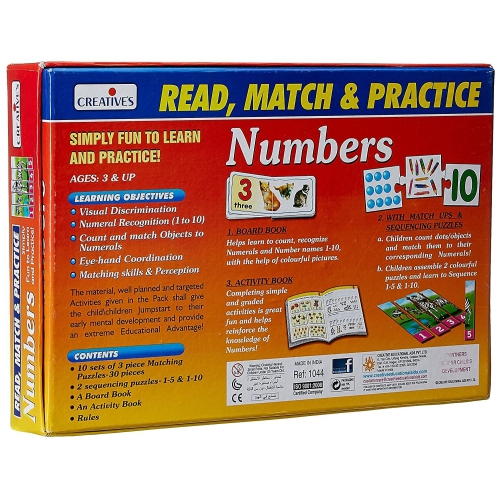 Creative Educational Creative Pre-School"Read, Match and Practice" Numbers