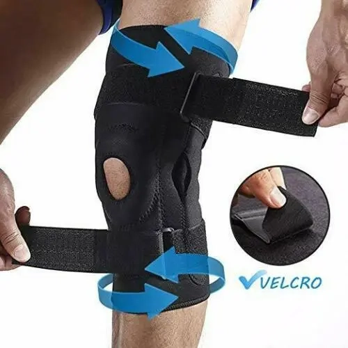1pc Double Side Adjustable Steel Plate Knee Support Brace Protection Arthritis Pain Sport Double Metal Hinged Patella