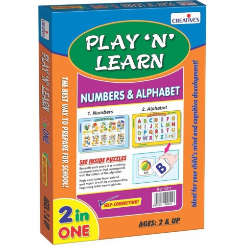 Creative's Play N Learn - Alphabets Small and Capital Letter Puzzle | Learn Alphabet Letters | Learning Toys for Kids 2 to 5 Years, Self-Correcting