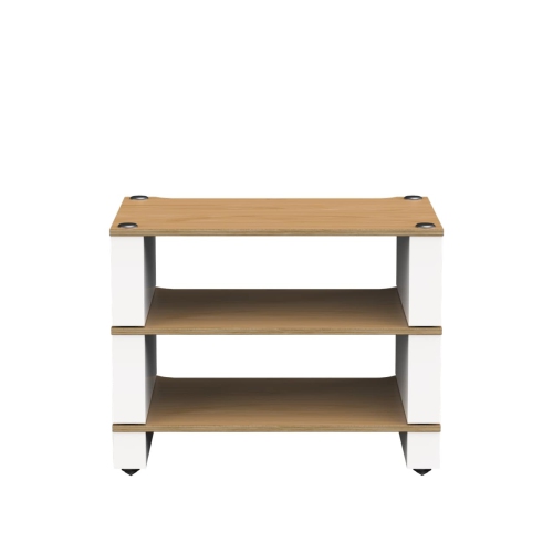 Stax 2G, collection BLOK à 3 tablettes, blanc satiné/cendré naturel