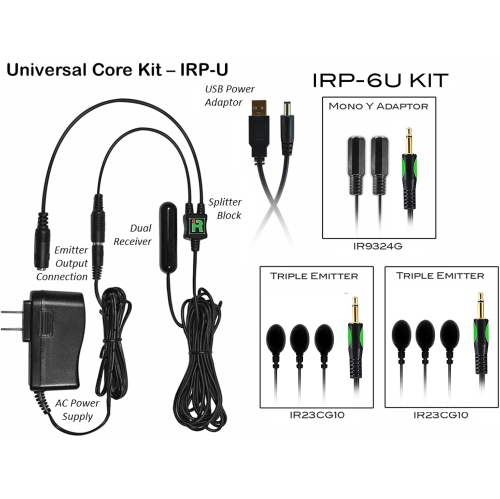 Infrared Resources IRP-6U Dual 38-56kHz Frequency Operates All A/V Devices IRI, CFL, ESI, EMI, LCD and Plasma Proof
