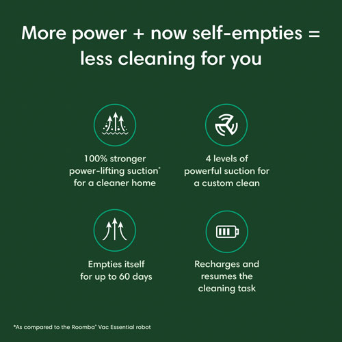 Aspirateur robot Roomba Vac 2 Essential d'iRobot avec station de vidange AutoEmpty