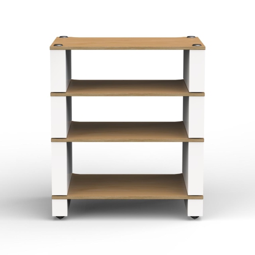 BLOK Stax 2G - 4-Shelf Collection, Satin White/Natural Ash