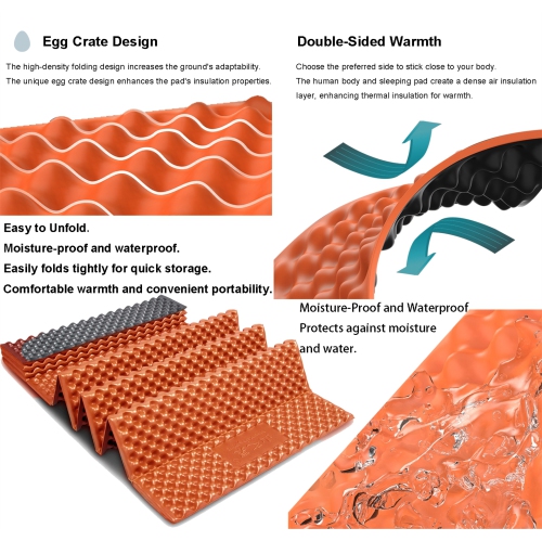 Mountain Spring Classic Folding Pad | Closed Cell Foam Sleeping Pad | R1.8 | Lightweight Sleeping Mat for Camping Hiking Backpacking