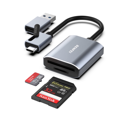 BENFEI Memory Card Reader, USB Type-C/Type-A to SD TF Card Reader