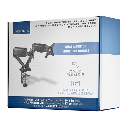 Insignia Dual Arm Full Motion Hydraulic Monitor Mount - Black by INSIGNIA - Open Box condition - Image 4