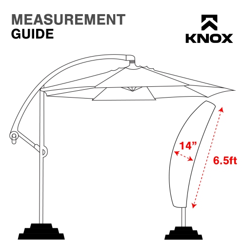 Housse de parasol de 10 pi de North East Harbor pour rangement protecteur, noir déporté
