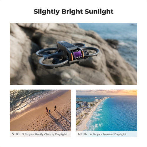 Concept PL, ND8, ND16 Filters for DJI Avata 2, Waterproof Polarizing Multi-coating Neutral Density Drone Camera Lens ND CPL Filters(3 pack)