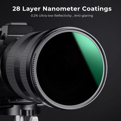 Concept 77MM ND1000 Lens Filter Neutral Density 10 Stops Filters Multi-Coated Optical Glass Neutral Grey ND Filter with Multi-Resistant Nano Coating