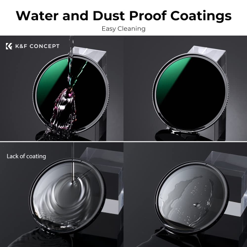 Concept 77MM ND1000 Lens Filter Neutral Density 10 Stops Filters Multi-Coated Optical Glass Neutral Grey ND Filter with Multi-Resistant Nano Coating