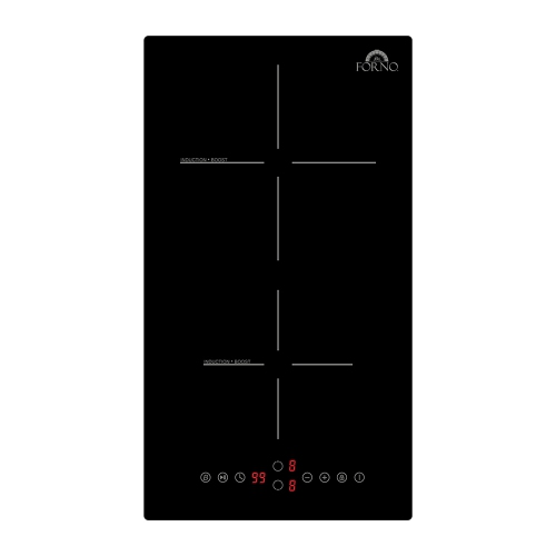 Forno Parco 12-Inch Induction Cooktop, 2 Zones, 3600W, Touch Control, 9 Power Levels & Booster Function