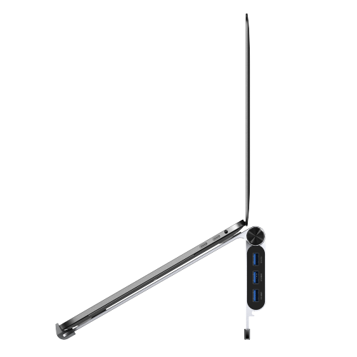 ADAM Elements Hub Stand 5-in-1 Multifunction Aluminum Laptop Stand Hub USB-C to USB-A 3.1 x3 USB-C PD@100W x1 HDMI 4K@30Hz x1 Plug and play
