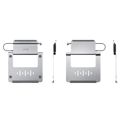 ADAM Elements Hub Stand 5-in-1 Multifunction Aluminum Laptop Stand Hub USB-C to USB-A 3.1 x3 USB-C PD@100W x1 HDMI 4K@30Hz x1 Plug and play
