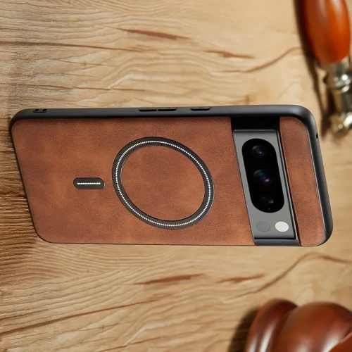 Étui professionnel ultra-mince de luxe en cuir pour Pixel 9 de Google - antichoc, magnétique, compatible avec le chargement sans fil