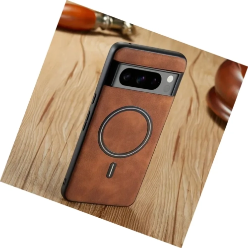 Étui professionnel ultra-mince de luxe en cuir pour Pixel 9 de Google - antichoc, magnétique, compatible avec le chargement sans fil