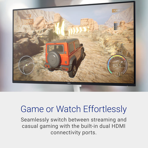 Moniteur DEL IPS HD intégrale GTG 8 ms 100 Hz 27 po de Dell - Argenté