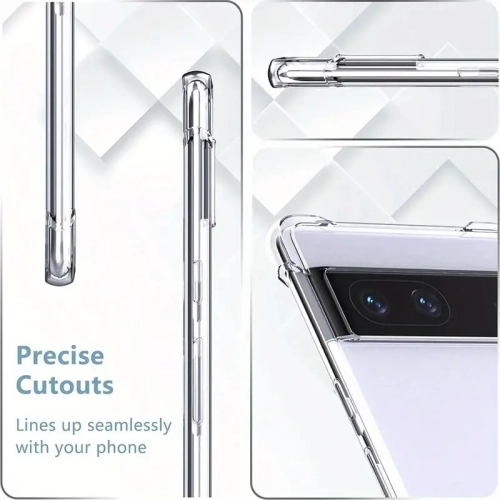 Étui antichoc de luxe transparent pour Pixel 9 Pro de Google - couvercle arrière rigide transparent en silicone