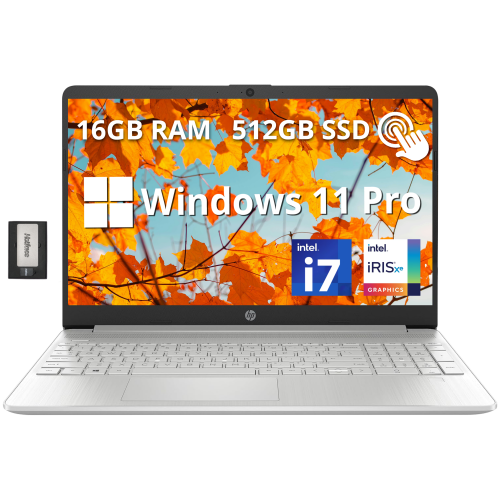 HP  15.6" Fhd Touchscreen Laptop, Intel Core I7-1255U, 512GB PCie SSD, 16GB Ram, Numeric Keyboard, Intel Iris Xe Graphics, HD Camera, Win 11 Pro