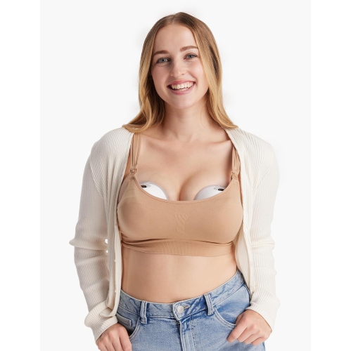 Momcozy Breast Pump Hands-Free M5, Wearable Breast Pump of Baby Mouth Double-Sealed Flange with 3 Modes & 9 Levels, Electric Breast Pump Portable