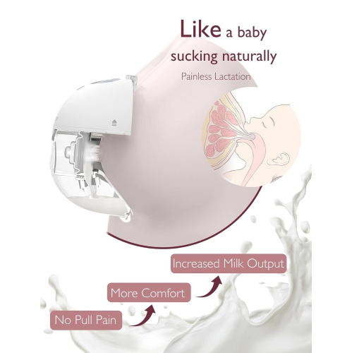 Momcozy Breast Pump Hands-Free M5, Wearable Breast Pump of Baby Mouth Double-Sealed Flange with 3 Modes & 9 Levels, Electric Breast Pump Portable