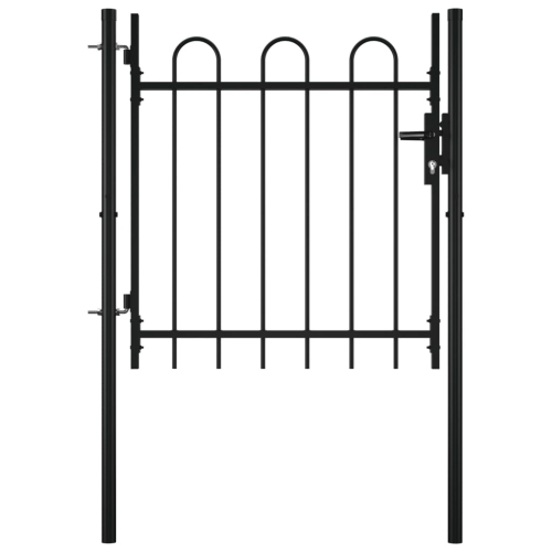 VIDAXL  Single Door Fence Gate With Hoop Top 39.4" X 29.5"