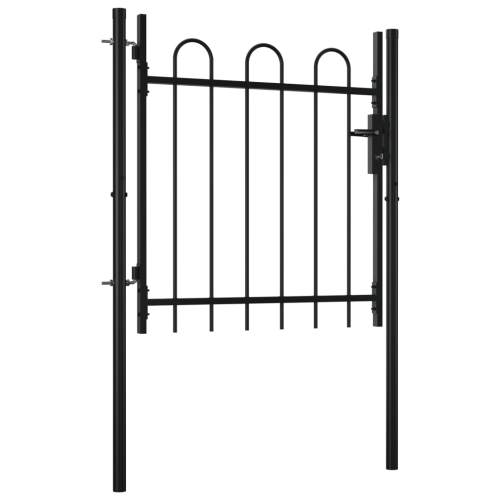 vidaXL Single Door Fence Gate with Hoop Top 39.4" x 29.5"