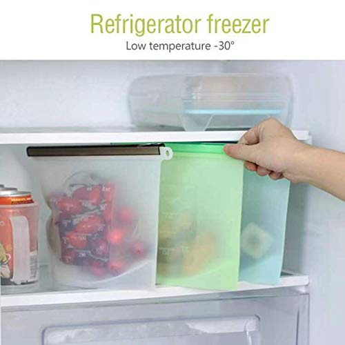 Silicone Food Storage Airtight Bag Silicone Reusable Storage Container Preservation Leakproof Ziplock Bag for Food, Snack,Vegetable,Meat for Fridge
