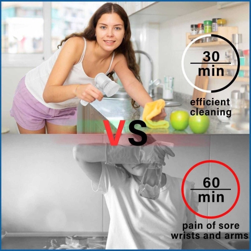 Multi-Functional Electric Cleaning Brush 5 in 1 Magic Power Scrubber Household Cleaning Tools Spin Scrubber with 3 Brush Heads, Buffer Polisher, for